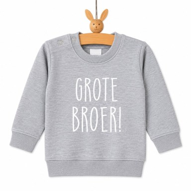Grijze, sweater, Trui, witte, tekst, Grote, broer, Bestel snel! 